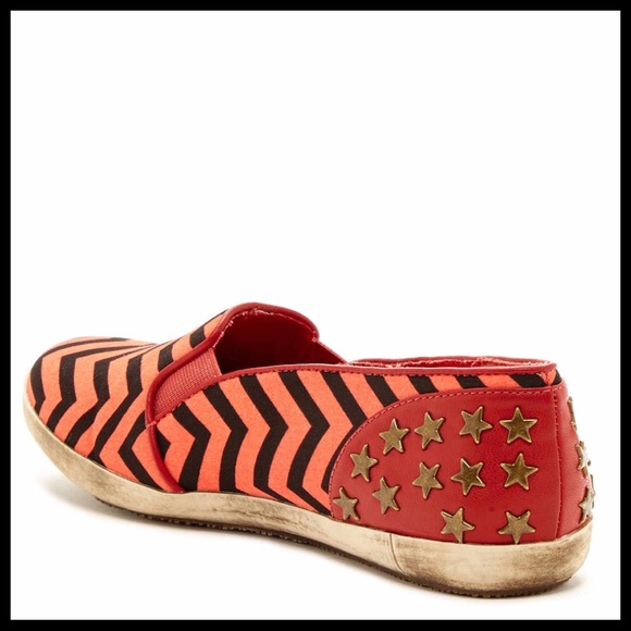 SLIP ON FLATS OXFORD BLACK PRINT STUD SNEAKERS - Picture 9 of 16